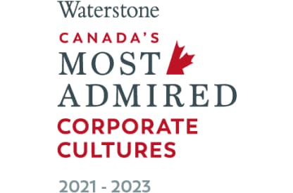 Waterstone Canada's most admired corporate cultures 2021-2023 award logo