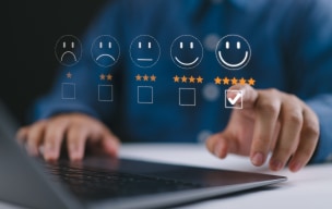 Person typing on laptop