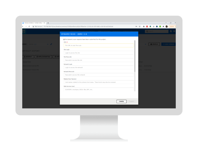 OpenText Dynamic Application Security Testing platform dashboard image