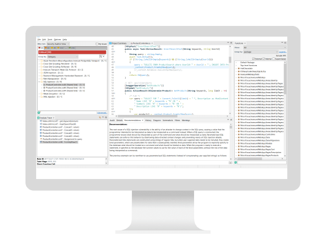 OpenText Static Application Security Testing platform dashboard image