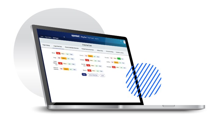 OpenText software on a laptop 
