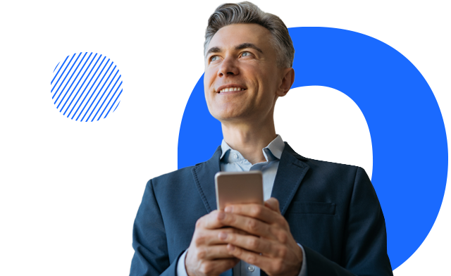 A person looking at a mobile phone