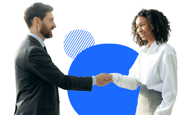 Two people shaking hands