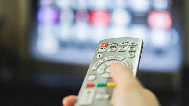 Person using remote control