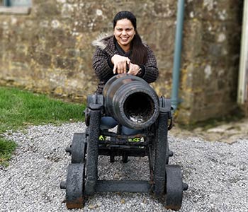 Arzoo visiting a castle