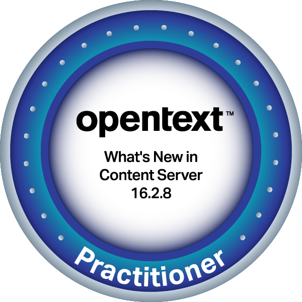 Content Server practitioner 16.2.8 badge